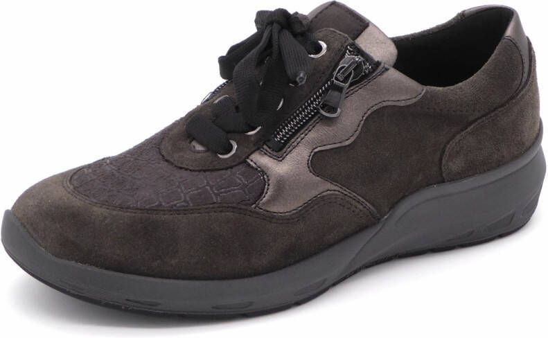 Waldläufer Bungeez Dames Veterschoen 831M01-500-971 Grijs Combi Wijdte