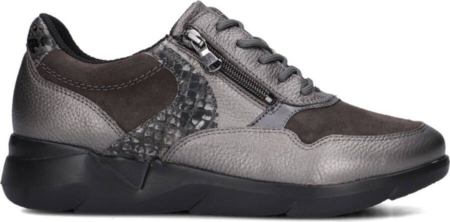WALDLAUFER Waldläufer Sneakers Dames Combi K Rits Sneaker Maat: 37 5 Materiaal: Leer Kleur: Grijs