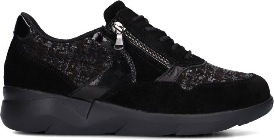 WALDLAUFER Waldläufer Sneakers Dames Combi K Rits Sneaker Maat: 37 5 Materiaal: Leer Kleur: Zwart