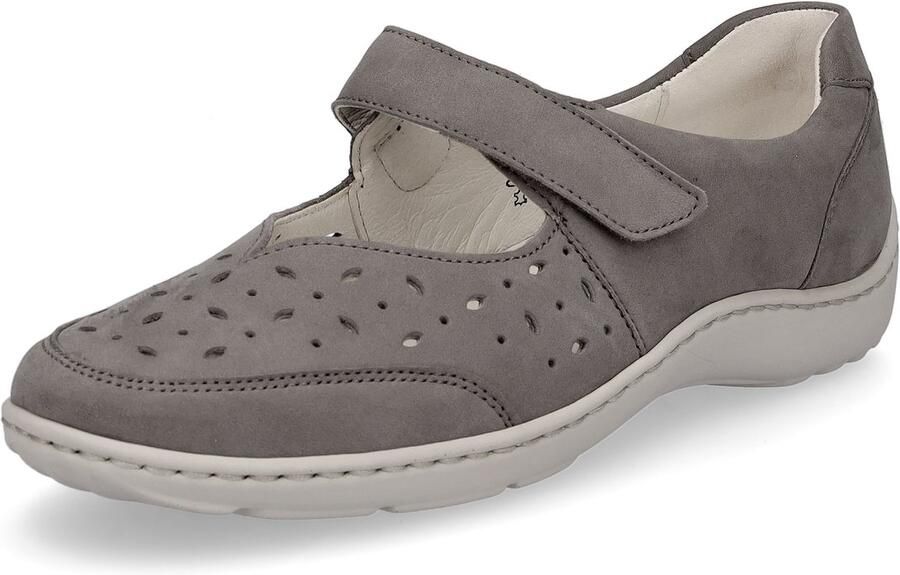 Waldläufer Dames Bandschoen 496325-191-088 Donkergrijs Wijdte H (40.5)