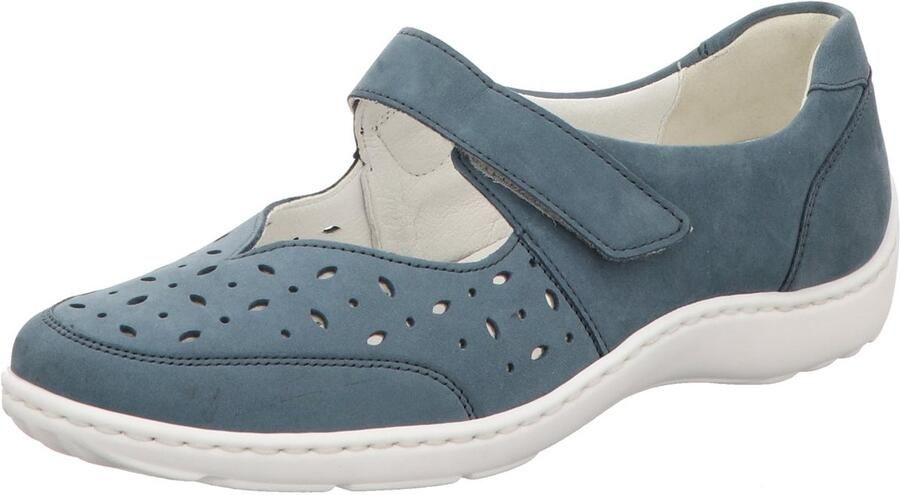 Waldläufer Dames Bandschoen 496325-191-263 Jeansblauw Wijdte H (38.5)