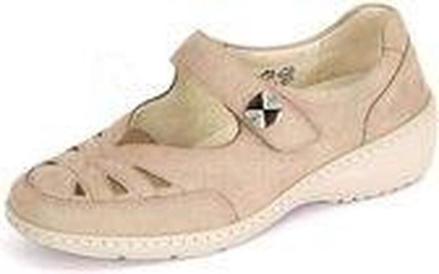 Waldläufer Dames Bandschoen 607309-191-094 Beige Wijdte K (41)