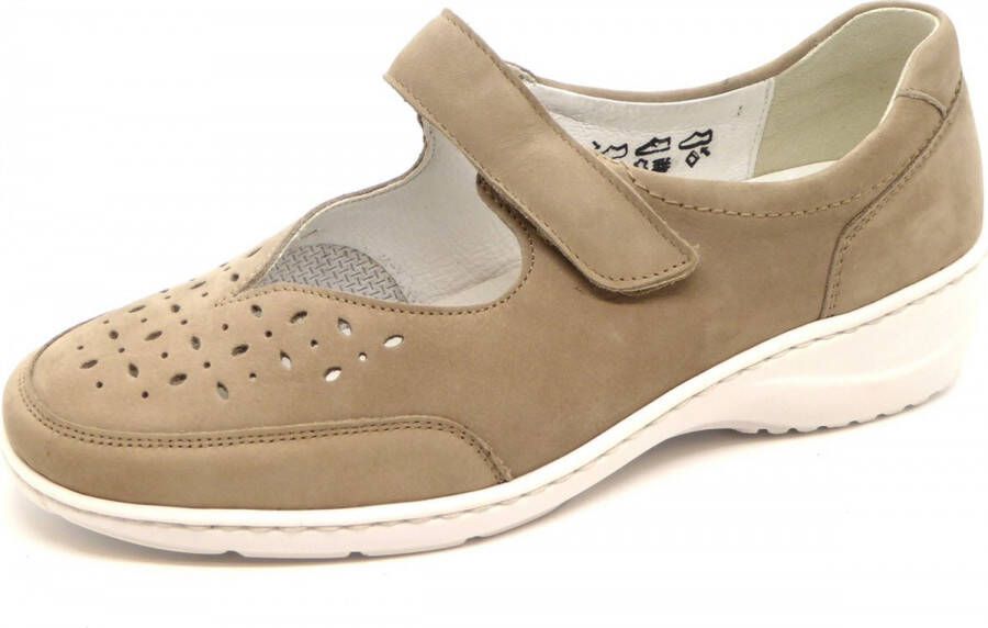 Waldläufer Dames Bandschoen 607315-191-094 Beige Wijdte K (40.5)