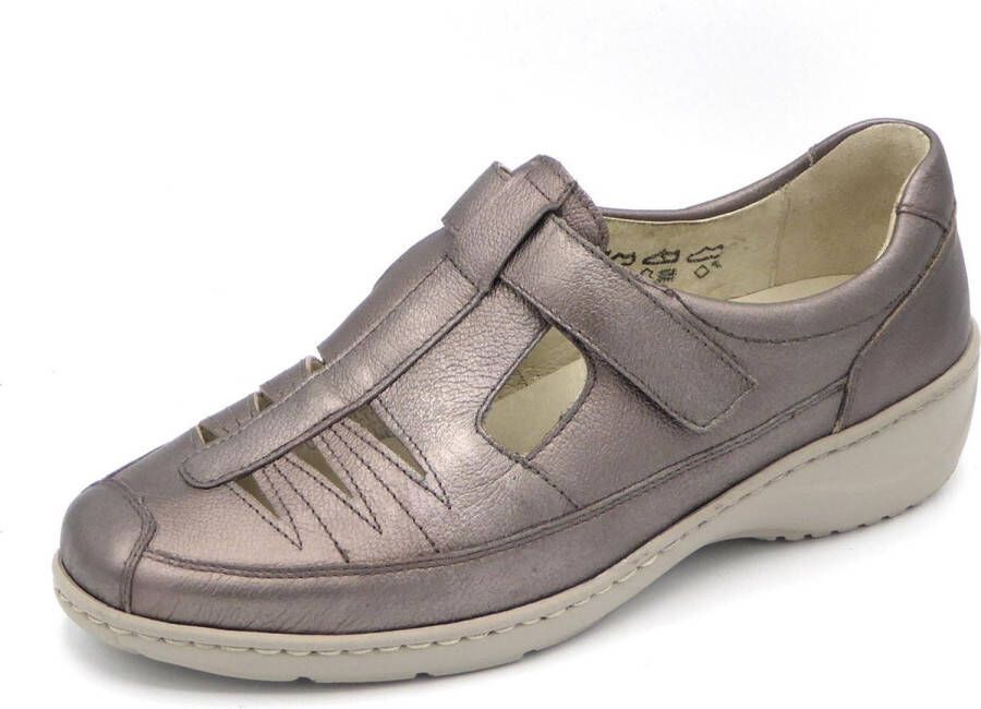 Waldläufer Dames Bandschoen 607501-125-090 Lichtbrons metallic Kya wijdte K