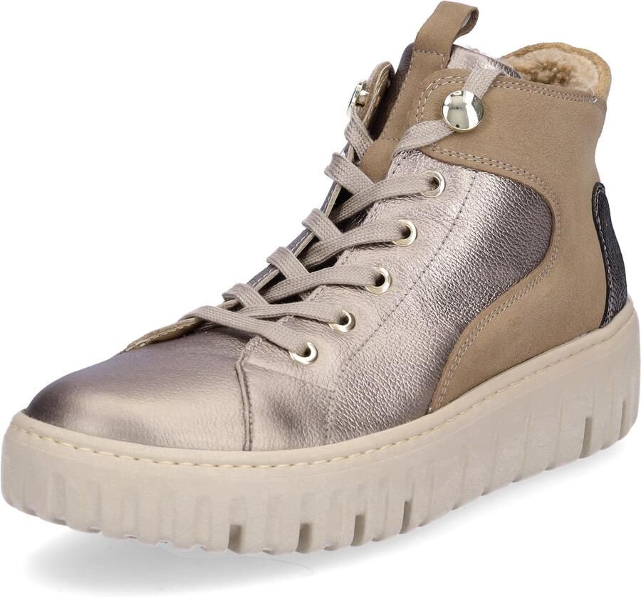 WALDLAUFER Waldläufer Sneakers Dames Combi H Rits Sneaker Maat: 37 5 Materiaal: Suède Kleur: Beige