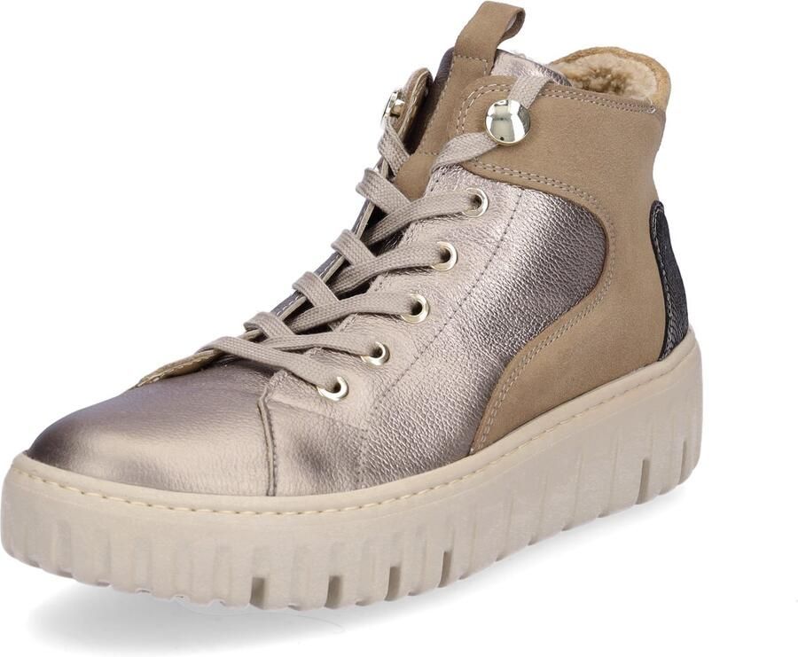 WALDLAUFER Waldläufer Sneakers Dames Combi H Rits Sneaker 5 Suède Beige