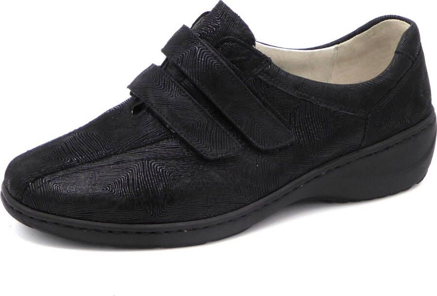 Waldläufer Dames Klittenbandschoen 607302-101 zwart 001 Kya wijdte K - Foto 2