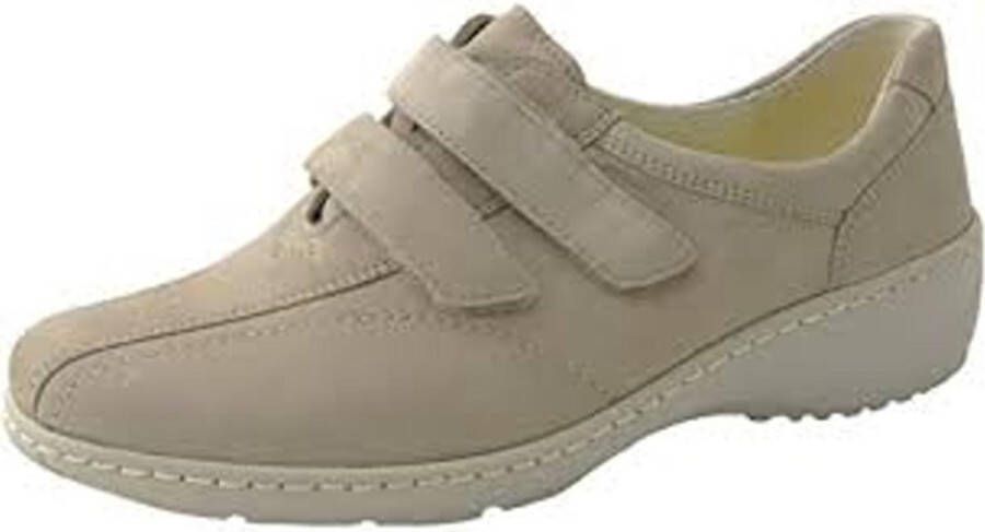 Waldläufer Dames Klittenbandschoen 607302-191-094 Beige Kaya Wijdte K