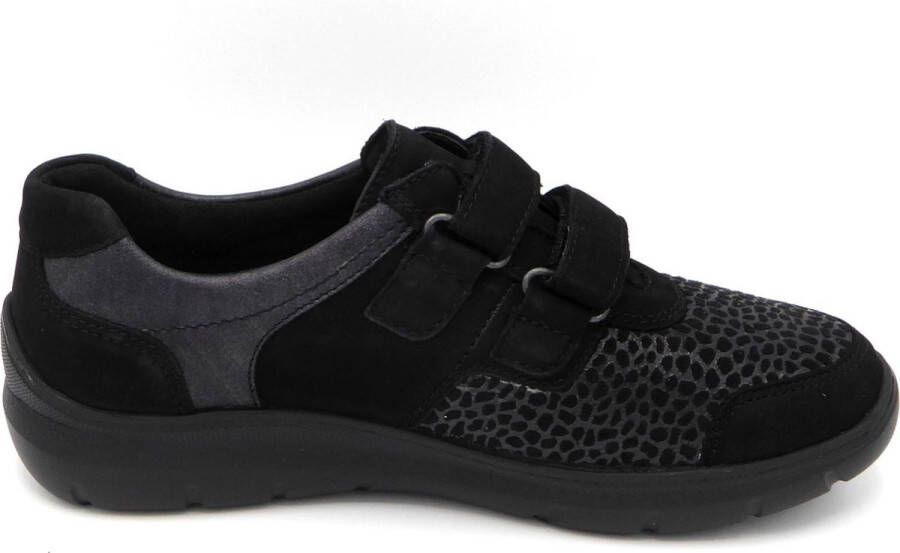 Waldläufer Dames Klittenbandschoen Orthotritt 796H31-001 Zwart Wijdte H