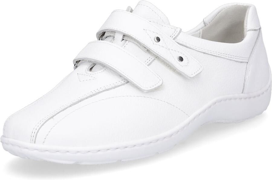Waldläufer dames leren klittenbandschoen Henni wit