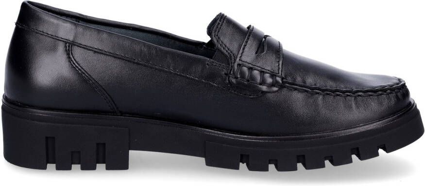 Waldläufer dames leren loafer Serena zwart