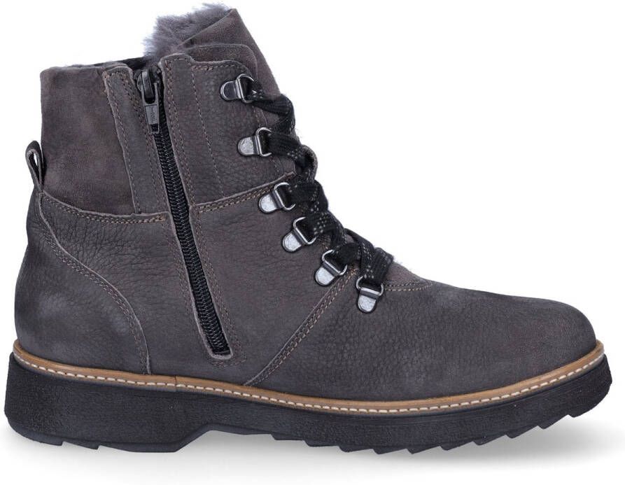 Waldläufer dames leren veterboot grijs