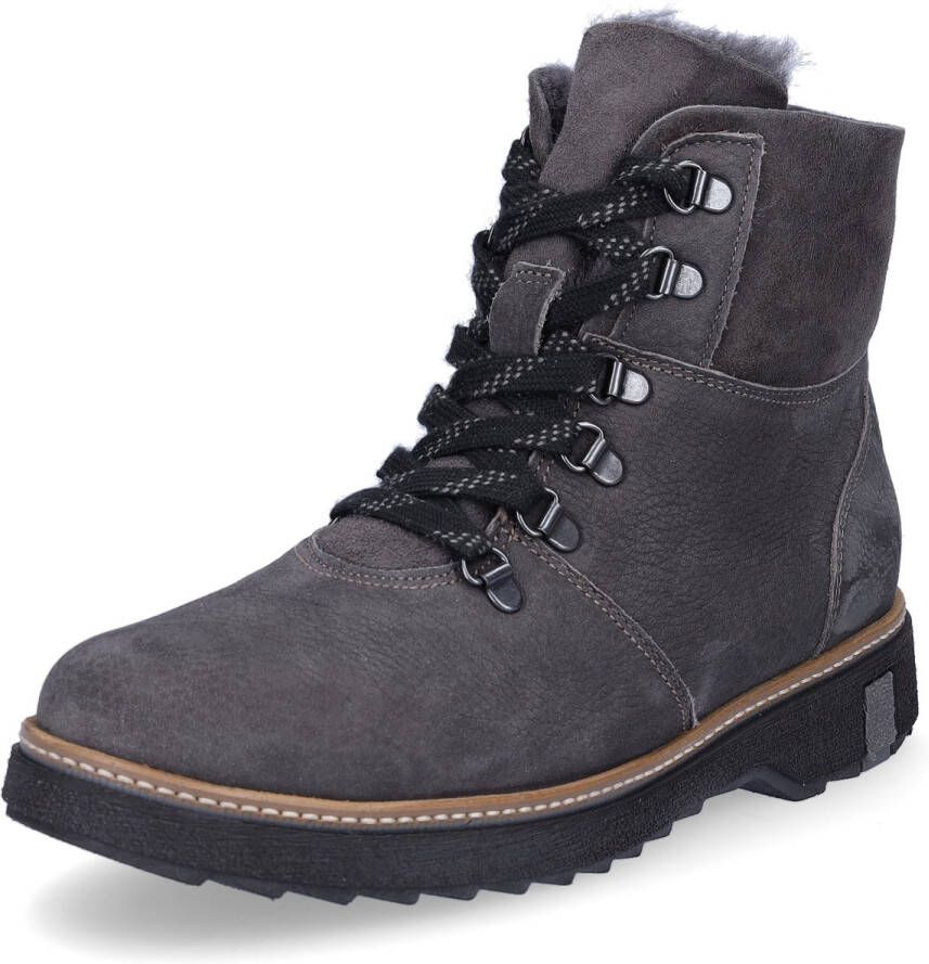 Waldläufer dames leren veterboot grijs