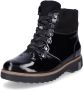 Waldläufer dames leren veterboot zwart lak - Thumbnail 1
