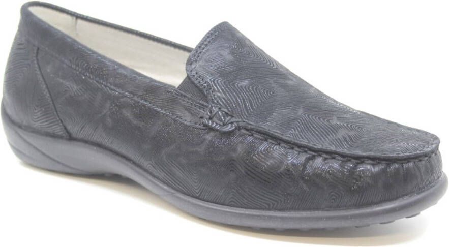 Waldläufer Dames Mocassin 640004-101-001 Zwart Wijdte K (40)
