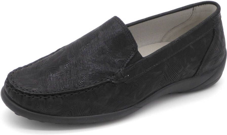 Waldläufer Dames Mocassin 640004-101-001 Zwart Wijdte K (41)