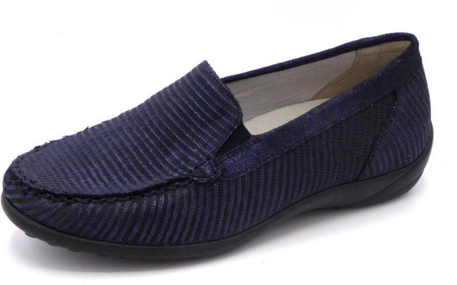 Waldläufer Dames Instapper 640004 301 194 Blauw Kläre wijdte K