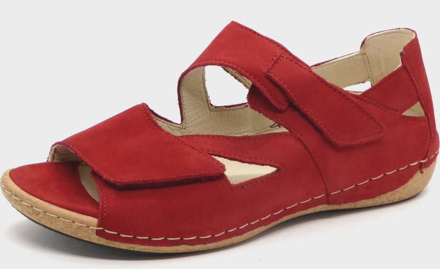 Wäldlaufer Waldlaufer 342025-H-Heliett~~~~~~~~~~~~~~ Sandalen met hakDames Sandalen Rood