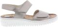WALDLAUFER Waldläufer Sandalen met Hak Dames H-willow Leer Zilverkleurig - Zilver