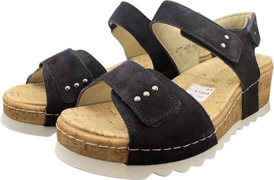 WALDLAUFER Waldläufer Sandalen Dames H-marla 41 5 Suède Blauw