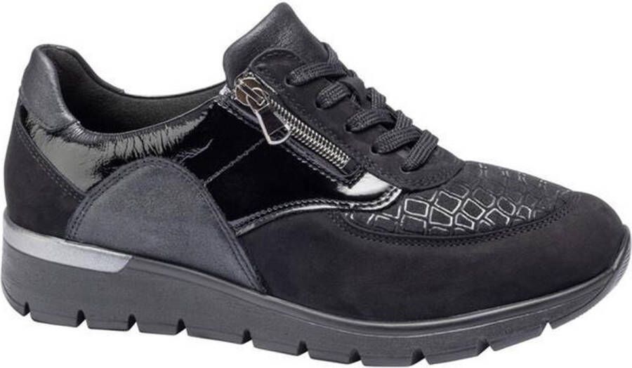 Wäldlaufer Waldläufer OrthoTritt Dames Sneaker 626K02-413-001 Zwart Wijdte K (36.5)