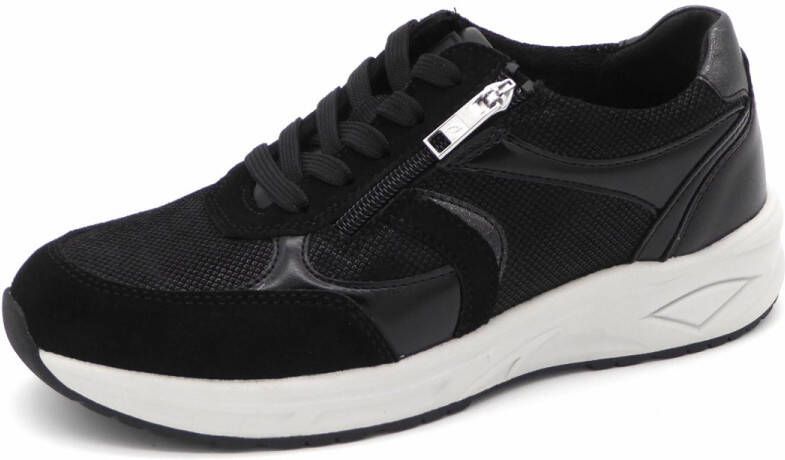 Waldläufer Dames Sneaker 703002-104-001 Zwart Wijdte H