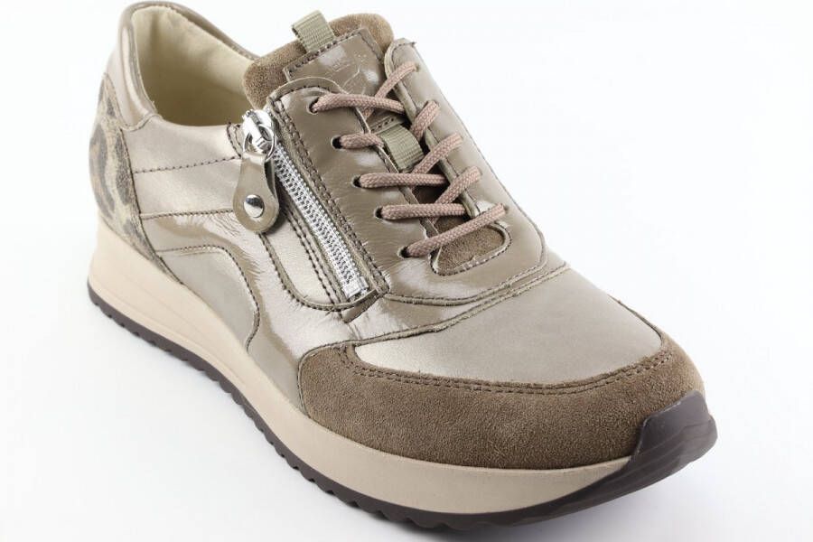 Waldläufer Dames Sneaker 752004 700 135 Taupe Combi Wijdte H