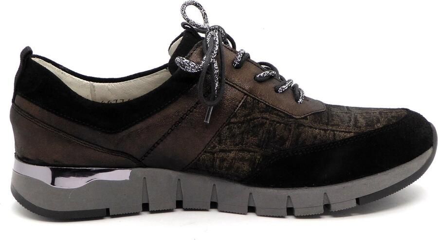 Wäldlaufer Waldläufer Dames Sneaker 908009-301-709 Zwart Combi Wijdte H (38.5) - Foto 3