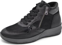 Waldläufer Dames Veterboot 831802-502-001 Zwart Wijdte M (40)