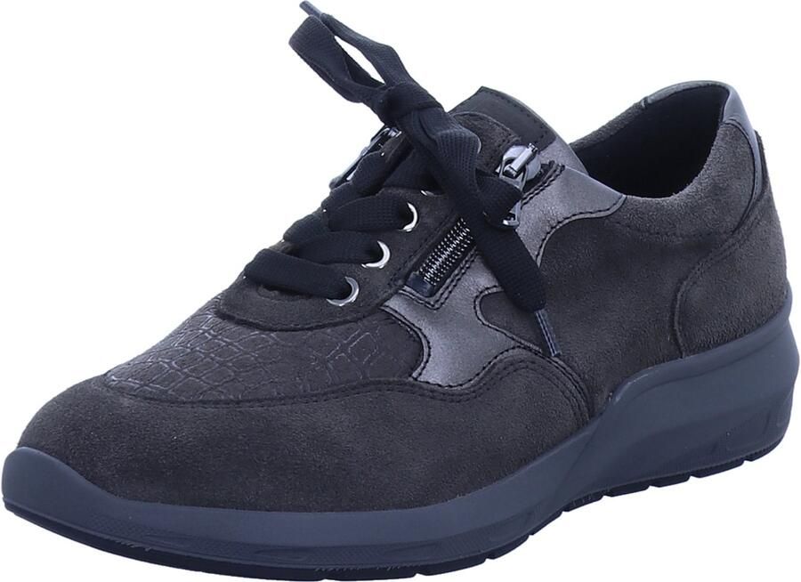 Waldläufer Bungeez Dames Veterschoen 831M01-500-971 Grijs Combi Wijdte