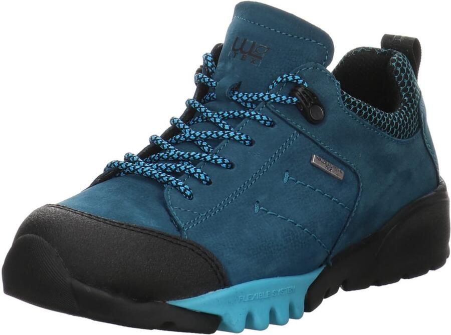 Waldläufer dames veterschoenen turquoise