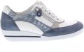 WALDLAUFER Waldläufer Lage Sneakers Dames Himona 5 Leer Wit - Blauw