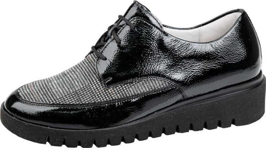 Waldläufer dames veterschoenen zwart