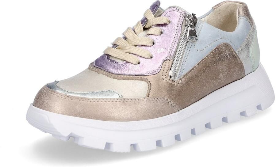 WALDLÄUFER Sneakers laag 'H-Ajala' donkerbeige opaal lila zilver
