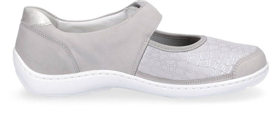 Waldläufer Damesschoenen met klittenband slip-on grijs