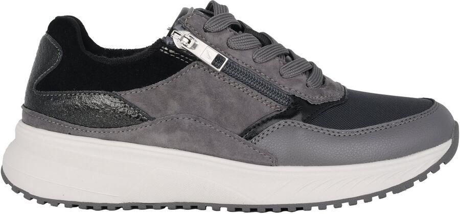 Waldläufer Wijde pasvorm vetersneaker Grijs