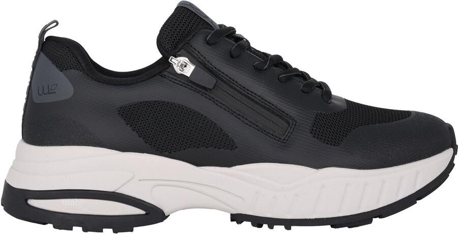 Waldläufer H Pero heren sneaker Zwart