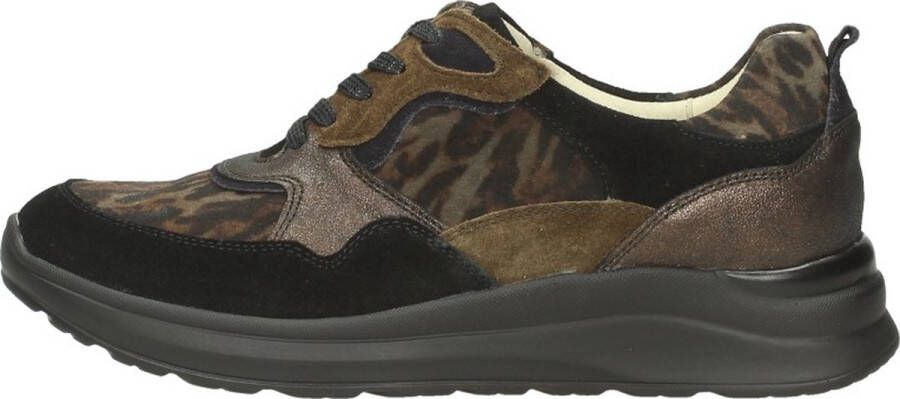 Waldläufer 719003-600 Scarpe Donna Trixi - Sneaker Moda In Vera Pelle Rosa/Nero/Arancione