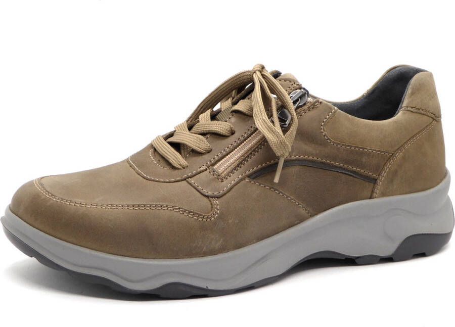 Waldläufer Heren Sneaker 718006-409-090 Taupe Wijdte H (42.5)