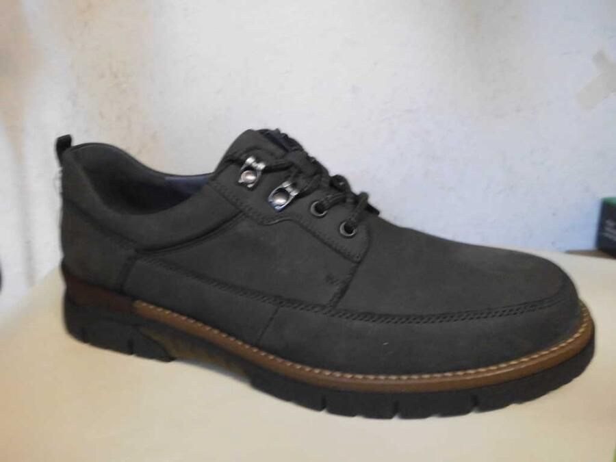 Waldläufer heren veterschoenen grijs