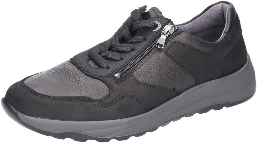 Waldläufer heren veterschoenen zwart