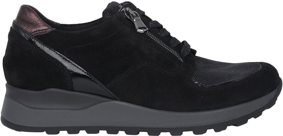 Waldläufer Brede pasvorm damessneakers Zwart