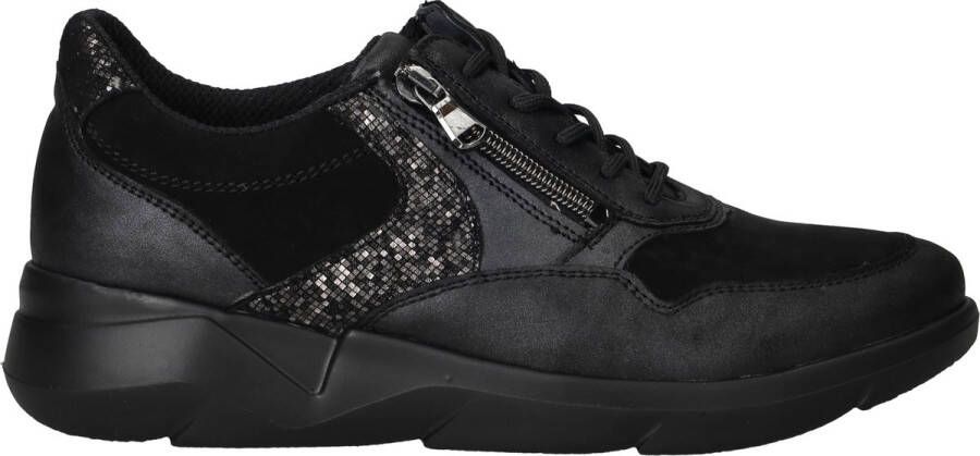 WALDLAUFER Waldläufer Lage Sneakers Dames K Funky Maat: 41 Materiaal: Leer Kleur: Zwart