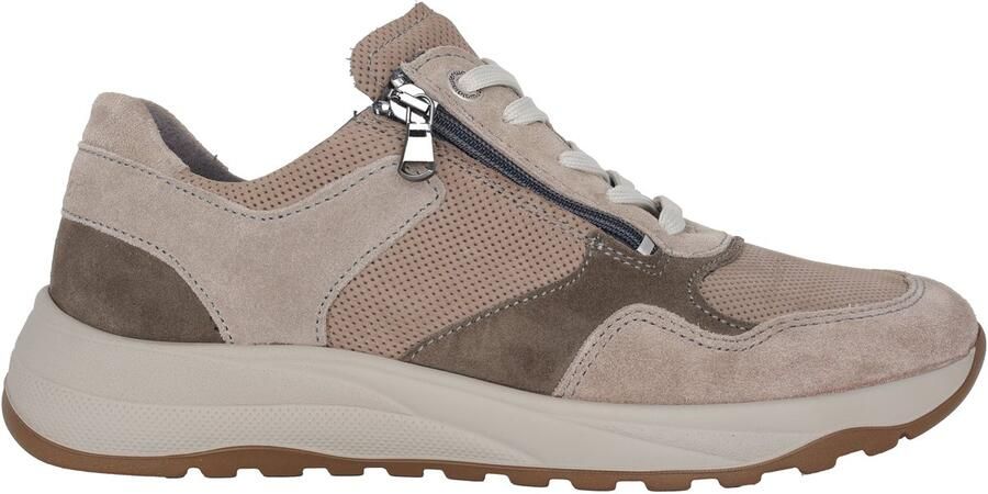 Waldläufer Wijde pasvorm veter-rits sneaker Grijs