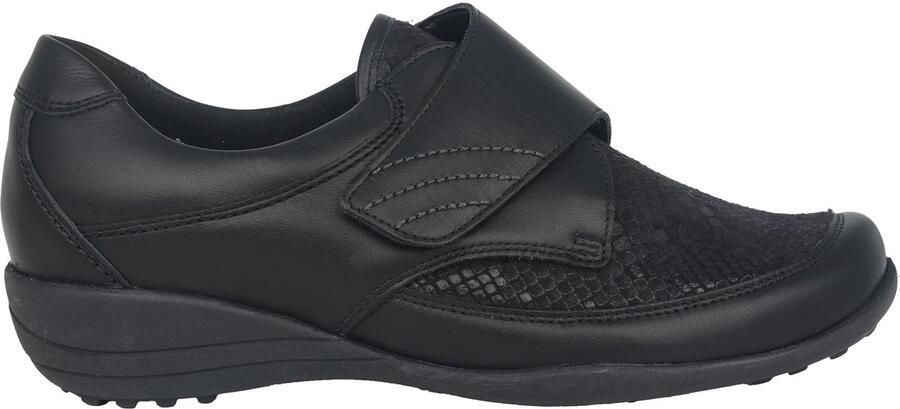 Waldläufer Wijde pasvorm Velcro schoen Zwart