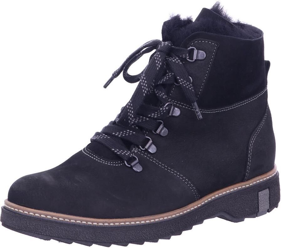 WALDLÄUFER Boots 'Stiefel Damen 911802 302 001 Echtleder in schwarz' zwart