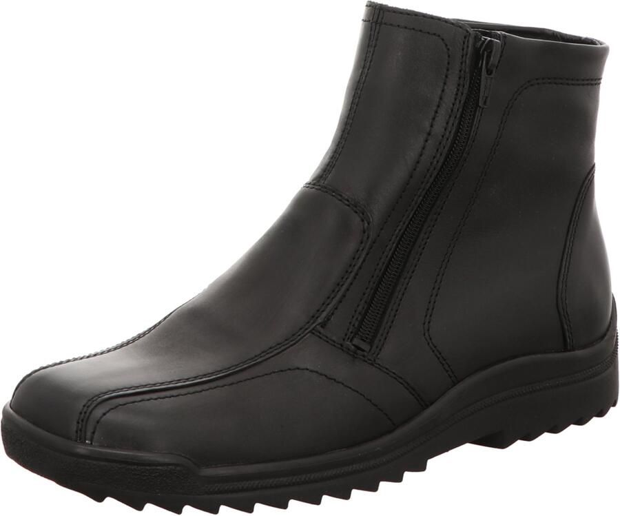 WALDLÄUFER Boots 'Weitschaftstiefel Herren 483902-174 001 Echtleder in schwarz' zwart