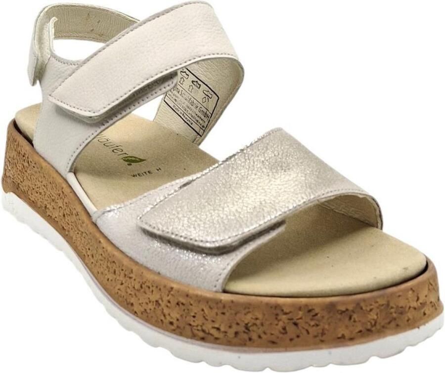 WALDLAUFER Waldläufer Sandalen met Hak Dames H-libby Leer Beige