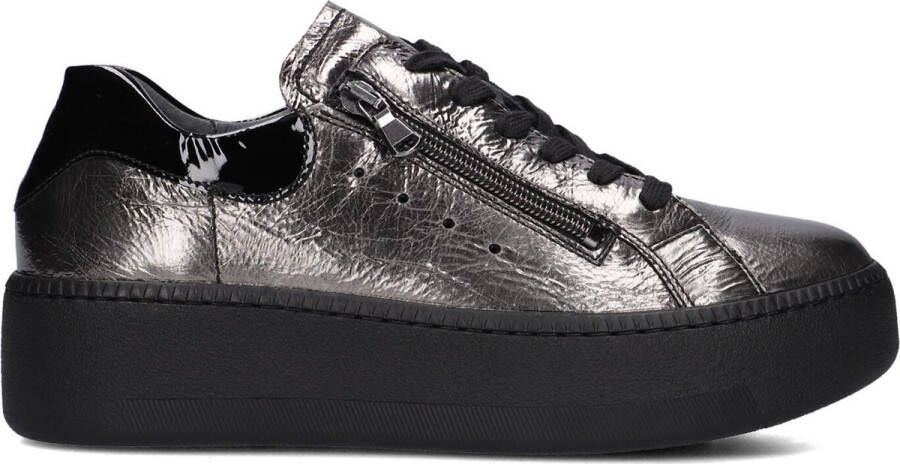 WALDLAUFER Waldläufer Sneakers Dames Met H Rits Sneaker Lakleer Zwart