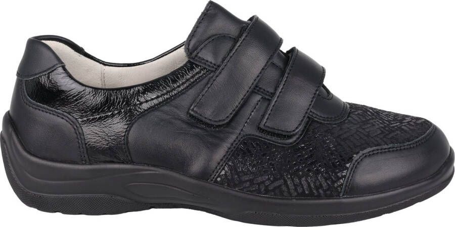 Waldläufer OrthoTritt Dames Klittenbandschoen 312H01-323-001 Zwart Wijdte H (38.5)
